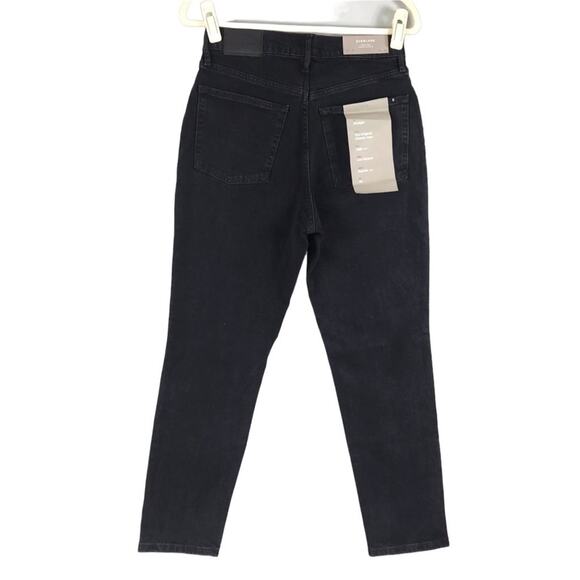 EVERLANE Straight Jeans Women Sz 28 Black Organic High Rise Normcore Casual NWT - Picture 7 of 15